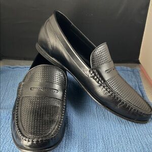 Bostonian Loader Dress Shoes Black Leather Slip On Loafers 22790 Men Size 11 M